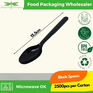 Black Spoon Medium 2500pcs per Carton