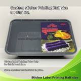 Sticker label Printing for Flat lid container