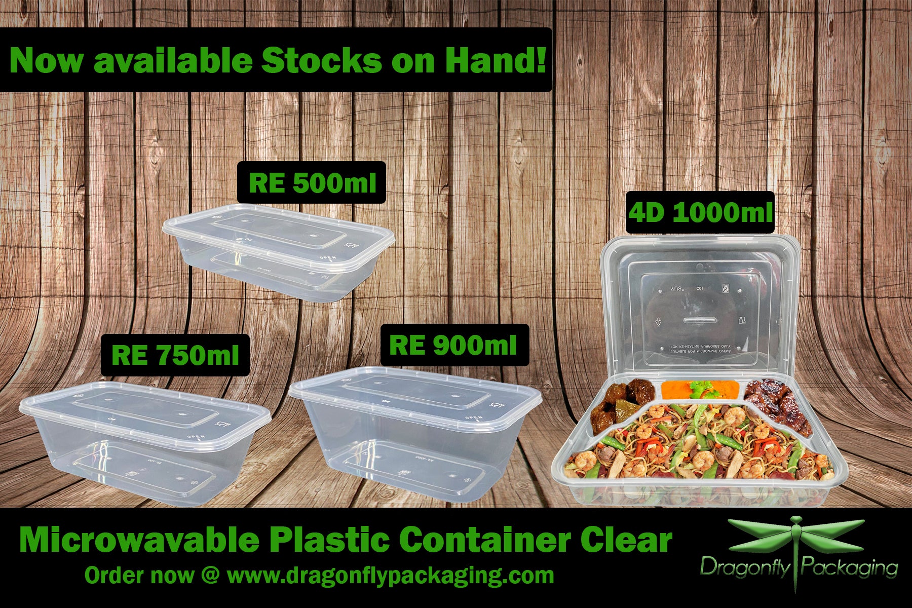 500ml Clear Rectangle Microwavable Container with Lid 300pcs per