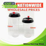Hard cup Lid with Heart topper 90MM (Wholesale 500 pcs /box) For Hard Milk Tea Cups & Slim Milk Tea Cups / 90mm Lid